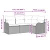 vidaXL Gartensofa-set 4 pcs Grau Poly-Rattan
