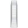 vidaXL Gabionen mit Hochbogen 25Stk. 200x30x100/120cm Verzinktes Eisen