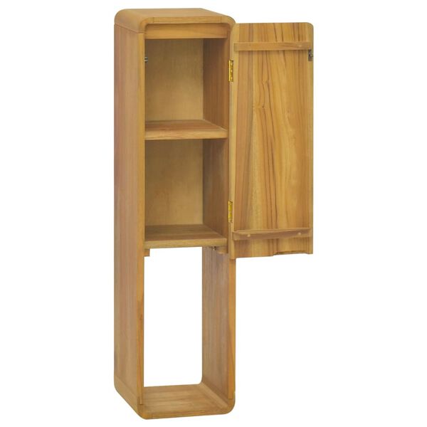 vidaXL Wand-Badschrank 25x25x100 cm Massivholz Teak