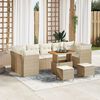 vidaXL Garten-Sofa-Set 10 pcs Beige Poly-Rattan