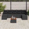 vidaXL Gartensofa-set mit Speicher 8 pcs Schwarz Poly-Rattan