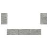 vidaXL TV-Schrankset Wandmontiert 5 pcs Beton Grau Holzwerkstoff