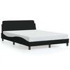 vidaXL Bettgestell Dover Schwarz 135x190 cm Stoff