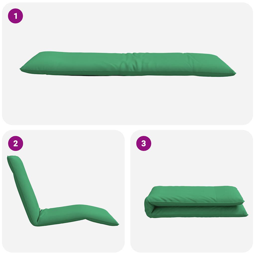 VidaXL Klappbare Sonnenliege Mit Sonnendach – Grüner Oxford-Stoff, 120 Kg Belastung, 190x56 Cm