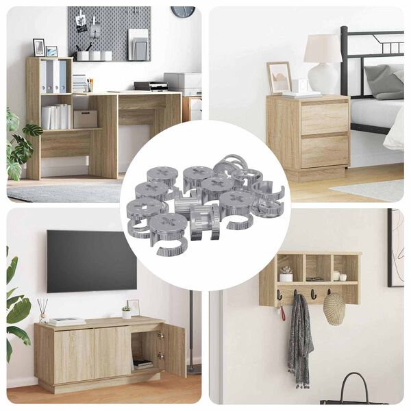 vidaXL Zapfenschloss-Muttern 4000 pcs Silber Metall