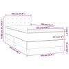 vidaXL Boxspringbett mit Matratze & LED Grau 100x200 cm Kunstleder
