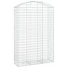 vidaXL Gabione mit Hochbogen 150x50x220/240 cm Verzinktes Eisen