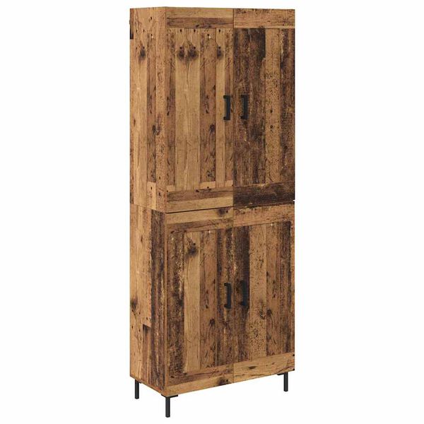 vidaXL Highboard 2 pcs Altholz Holzwerkstoff