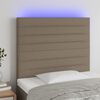 vidaXL LED Kopfteil Taupe 90x5x118/128 cm Stoff