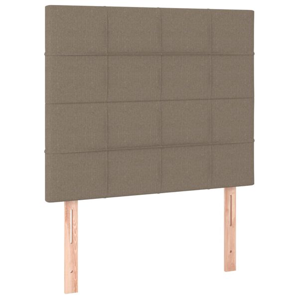 vidaXL Kopfteil Taupe 90x5x118/128 cm Stoff