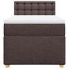 vidaXL Boxspringbett mit Matratze Dunkelbraun 100x200 cm Stoff