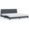 vidaXL Bett mit Matratze Dunkelgrau 200x200 cm Samt