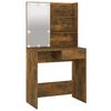 vidaXL Schminktisch mit LED Räuchereiche 74,5x40x141 cm