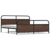 vidaXL Metallbett ohne Matratze Braun Eichen-Optik 183x213 cm