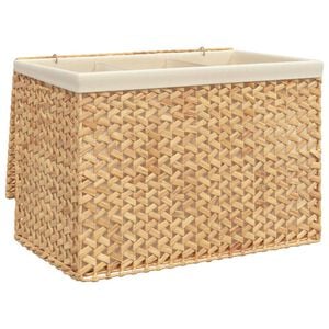 vidaXL W&auml;schekorb mit 3 F&auml;chern 75x42,5x52 cm Wasserhyazinthe