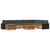 vidaXL Outdoor-Sofagarnitur 9 stk. Natur und Anthrazit