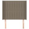 vidaXL Kopfteil mit Ohren Taupe 93x16x118/128 cm Stoff