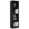 vidaXL B&uuml;cherregal 4 F&auml;cher Schwarz 40x24x142 cm Holzwerkstoff