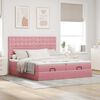 vidaXL Ottoman-Bett mit Matratzen & LEDs Rosa 180x200 cm Samt