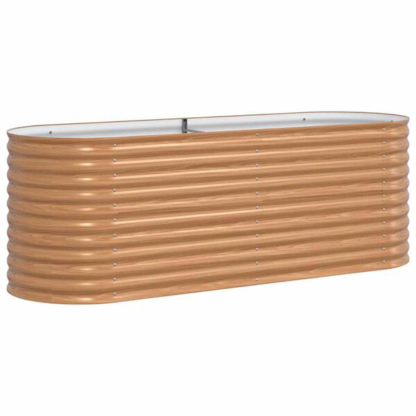 vidaXL Hochbeet Braun 240 x 80 x 81 cm Stahl