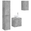 vidaXL Badezimmerm&ouml;bel-Set 3 stk. Betongrau 33 x 34,5 x 160 cm