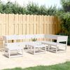 vidaXL 7-tlg. Garten-Lounge-Set Weiß Massivholz Kiefer
