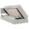 vidaXL LED-Speicherbett mit Matratze Hellgrau 100 x 200 cm Samt