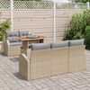 vidaXL Garten-Sofa-Set mit Kissen 6 pcs Beige und Hellgrau