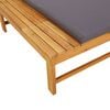 vidaXL Sonnenliege mit Dunkelgrauem Kissen & Auflage Massivholz Akazie