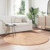 vidaXL Teppich Shaggy Hochflor NAVARRA Beige 160x160 cm Polyester