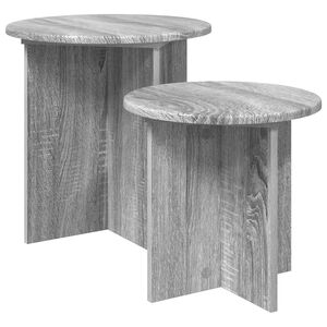vidaXL Beistelltisch-Set 2 pcs Graues Sonoma Holzwerkstoff