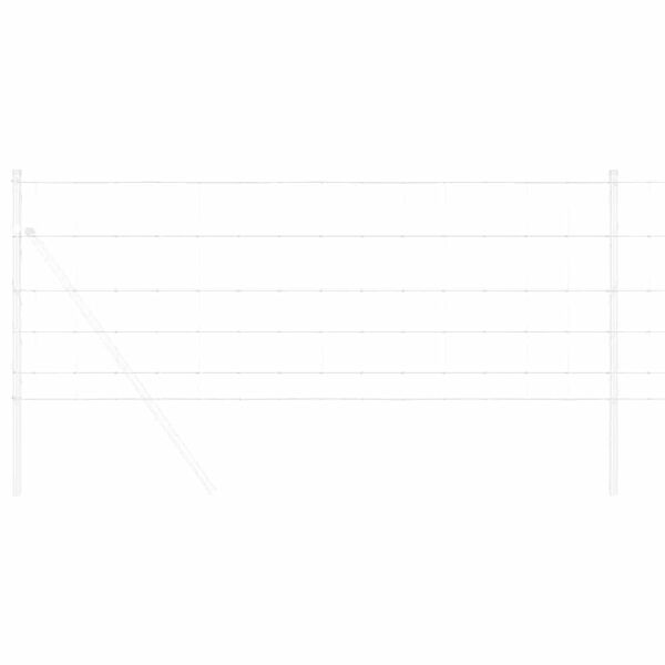 vidaXL Feldzaun Silber 25 x 0,8 m Verzinkter Stahl