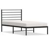vidaXL Bettgestell mit Kopfteil Metall Schwarz 100x200 cm