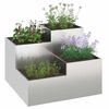 vidaXL Gartenblumentopf Silber 80 x 80 x 60 cm Edelstahl