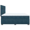 vidaXL Boxspringbett mit Matratze Blau 200x200 cm Samt