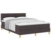 vidaXL Boxspringbett mit Matratze Dunkelbraun 160 x 200 cm Stoff