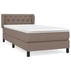 vidaXL Boxspringbett mit Matratze Taupe 80x200 cm Stoff