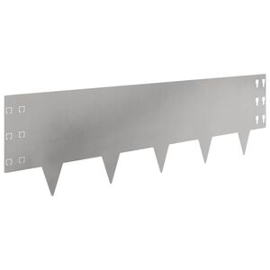 vidaXL Raseneinfassung 10 stk. 100 x 30 cm Stahl Silber
