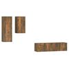 vidaXL 4-tlg. TV-Schrank-Set R&auml;uchereiche Holzwerkstoff
