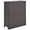 vidaXL 5-tlg. Garten-Essgruppe Klappbar Poly Rattan Braun