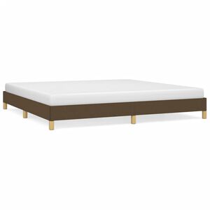 vidaXL Bettgestell ohne Matratze Dunkelbraun 200x200 cm Stoff