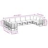 vidaXL Garten-Sofa-Set mit Kissen 10 pcs Schwarz Aluminium