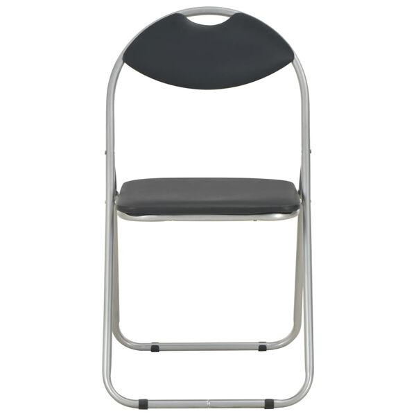 vidaXL Klappbare Esszimmerst&uuml;hle 4 Stk. Schwarz Kunstleder