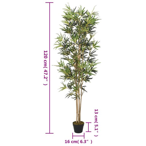 vidaXL Bambusbaum Künstlich 552 Blätter 120 cm Grün