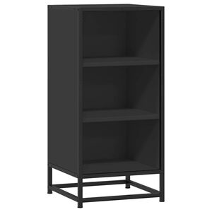 vidaXL Sideboard Schwarz 35,5x35x76 cm Holzwerkstoff und Metall