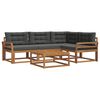 vidaXL Outdoor-Sofagarnitur 5 stk. Natur und Anthrazit