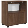 vidaXL Badezimmerschrank mit T&uuml;r Braun Eichen-Optik 61 x 35 x 64 cm