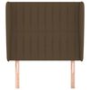 vidaXL Kopfteil mit Ohren Dunkelbraun 103x23x118/128 cm Stoff