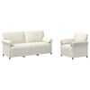 vidaXL Sofa Set 2 stk. Creme Samt