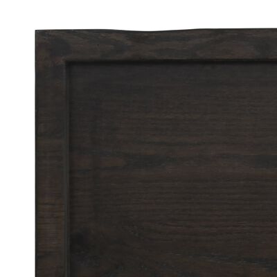vidaXL Waschtischplatte Dunkelbraun 200x40x(2-4)cm Massivholz